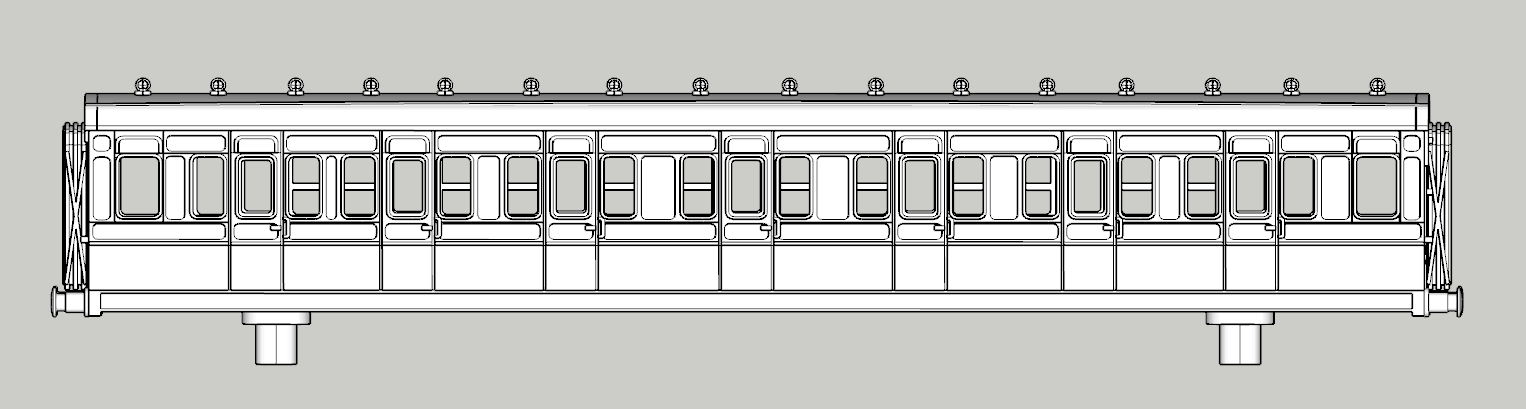 (image for) LSWR Panelled 7 cmpt Corridor TriCompo - d278